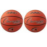 Champion Official Size Rubber Basketball Orange/Black Pack of 2 CHSRBB1-2