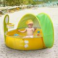 Pop Up Baby Beach Tent and Pool Tent UV Protection Sun Shelters Portable Kids Ball Pit Play Tent Indoor Outdoor Baby Paddling Pool Beach Canopy Tent Garden With One Free Swimming Float