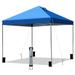 Heavyduty 10 x 10 Popup Canopy Tent Straight Leg Instant Sun Shelter Blue Color