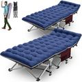 Slsy Folding Camping Cots with 2 Sided Mattress & Carry Bag 2 Packs 75 *28 Folding Cot Sleeping Cot Tent Cot Supports up to 880 lbs