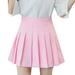 Pgeraug Fall Dresses for Women 2024 High Waist Pleated Mini Skirt Slim Waist Tennis Skirt Dresses for Women 2024 Pink L