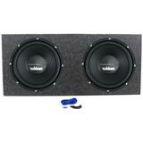 (2) Power Acoustik CBW-124 12 1500 Watt Car Subwoofers+Sealed Sub Box Enclosure