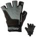 Contraband Black Label 5120 Pro Series Amara Leather Lifting Gloves w/Jar Grip Palm- Durable Light - Medium Padded Amara Leather Gym Gloves - Perfect Classic Lifting Gloves (Pair) (Gray Medium)
