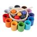 Balls in Cups Montessori Toy and Bowl Spoon Color Sorting and Counting