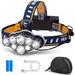 Rechargeable Headlamp 8 LED 13000 High Lumen Flashlight with 8 Modes Head Lamp for Camping Cycling Outdoor Hunting