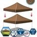 SUNNY Ez pop Up Instant Canopy 10 X10 Replacement Top Gazebo EZ Canopy Cover Only Patio Pavilion Sunshade Polyester-Brown