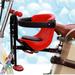 Catch Supplies Safety Child Bicycle Seat Bike Front Baby Seat for Kids Bicycle with Kids Seat Bicycle Seat Front Mount Baby Carrier Seat with Foot Pedals Red