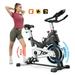 Pooboo Professional Bluetooth Magnetic Exercise Bikes Belt Driven Indoor Cycling Bike with Heavy-duty Flywheel