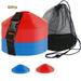 60PCS Disc Cones Soccer Training with Strap Carry Bag for Challenge Football Basketball Skating Kids Games Outdoor Indoor