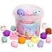 ISHANTECH Squishy Toy 24Pcs Party Favors for Kids Mochi Squishy Toy moji Kids Party Favors Mini Reliever Anxiety Toys