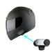 1Storm New Motorcycle JH901 Bike Full Face Helmet Matt Black + One Extra Clear Shield + Motorcycle Bluetooth Headset