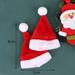 Mmucco 2Pcs/Set Dollhouse Miniature Christmas Santa Claus Hat Doll Red Hat Xmas Home Decor