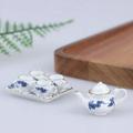 6Pcs Dollhouse Miniature Dining Ware Porcelain Tea Set Dish Cup -Flower Pattern