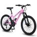 26 Inch Mountain Bike Shimano 21 Speed Drive Dual Dis Brake Front Suspension MTB For Women