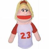 athletic girl puppet- African-American- 18 inch