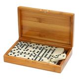 Maboto Double Six Dominoes Set Entertainment Recreational Travel Game Toy Black Dots Dominoes