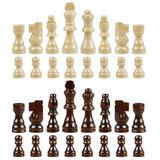 Festnight 32pcs International Chess Pieces Wood Chess Game Replacement