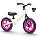 TheCroco 12 inch Balance Bike Lightweight Adjustable Seat No-Pedal training bike Ages 2 to 5 Years includes Bell White and Pink