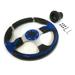 The ROP Shop | 13 Blue Steering Wheel With 5/6 Hole Hub Adapter For E-Z-GO RXV TXT Golf Cart