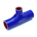 HPS Performance 1.25 in. ID 1 in. ID Branch Silicone Coupler Coolant T-Hose Tee Adapter Blue - 6 in.