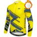 Sponeed Men s Cycling Jacket Thermal Long Sleeve Bicycle Shirts Winter Mountain Bike Jersey Yellow M