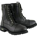 Xelement 1506 Men s Impact Black Leather Lace-Up Motorcycle Biker Boots 9