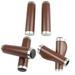 SPRING PARK 1 Pair MTB Mountain Bike Grips Bicycle Cycling Double Lock on Handle Bar Vintage Faux Leather Grips