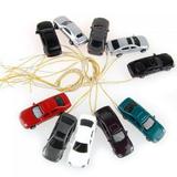 10pcs 9-12V Flaring Light Painted Model Cars w/ Wires fit N Scale Layout 1:150