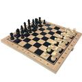 Yesbay 3 in 1 Folding Wooden Chess Checkers Backgammon Board Desktop Game Puzzle Toy 3 in 1 Chess Toy 29cm 29cm