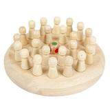 NUOLUX Memory Game Chess Wooden Matchstick Matching Kids Color Brain Family Board Games Toddler Children Plaything Training