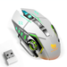 Rechargeable Wireless Bluetooth Mouse Multi-Device (Tri-Mode:BT 5.0/4.0+2.4Ghz) with 3 DPI Options Ergonomic Optical Portable Silent Mouse for Toshiba Excite 13 AT335 White Green