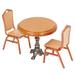 Octpeak 1/12 Dollhouse Dining Table Chair Set Doll House Toys Miniature Table Chair 1:12 Scale Decorative Alloy Retro Round Basswood Dollhouse Dining Table Chair Kit For House Model