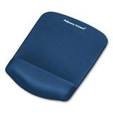 Fellowes PlushTouch Mouse Pad with Wrist Rest 7.25 x 9.37 Blue Each