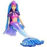 Barbie Mermaid Power Malibu Doll & Accessories Set with Pet Interchangeable Fins & 5+ Pieces