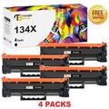 Toner Bank 4-Pack Compatible Toner Cartridge NO-CHIP for HP 134X W1340X LaserJet M209dw MFP M234dw M234sdn M234sdw Printer Toner Ink High Yield Black