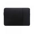 Laptop Sleeve Case Compatible for 15 Notebook Computer Upgrade Suede Soft Cover Zipper Protective Carrying Bag(Black)