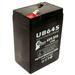 Compatible Dual Lite 6117 Battery - Replacement UB645 Universal Sealed Lead Acid Battery (6V 4.5Ah 4500mAh F1 Terminal AGM SLA) - Includes TWO F1 to F2 Terminal Adapters
