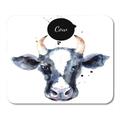 KDAGR Colorful Farm Watercolor Cow Head Sketch Butcher Food Mousepad Mouse Pad Mouse Mat 9x10 inch