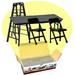 ULTIMATE Ladder Table & Chairs Black Playset for Wrestling Action Figures