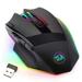 Redragon M801 Gaming Mouse LED RGB Backlit MMO 9 Programmable Buttons Mouse with Macro Recording Side Buttons Rapid Fire Button 16000 DPI for Windows PC Gamer (Wireless Black)