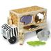 Melissa & Doug Animal Rescue Shape-Sorting Truck - Wooden Toy With 7 Animals and 2 Play Figures