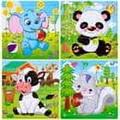 Jigsaw Puzzles for Toddlers Wooden Animals Jigsaw Puzzles 9 pcs for Kids Ages 2 3 4 5 Preschool Educational Puzzles Learning Travel Toys for Boys and Girls