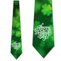 St. Patrick s Day Ties Mens Clovers Necktie Holiday Tie by Three Rooker