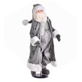 Vickerman 36 Silver Sleigh Bells Santa Doll with Stand