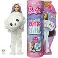 Barbie Cutie Reveal Snowflake Sparkle Fashion Doll Polar Bear Plush Costume Mini Pet & Accessories