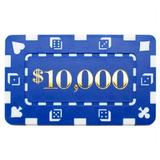 3 x 1.75 European-Style Poker Plaques $10 000 Composite 5-pack