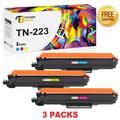 Toner Bank 3 Packs Compatible Toner Cartridge for Brother TN-223 HL-L3270CDW L3210CW L3230CDW MFC-L3710CW MFC-L3750CDW (Cyan Yellow Magenta)