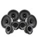 Black Diamond 4x 6.5 2000W 4-Ohm Speakers + 4x Black Diamond 1 Bullet Tweeters