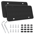 UrbanX Silicone License Plate Frame For GMC Savana 4500 2 Pack Car License Plate Cover Universal US Car Black License Plate Bracket Holder. Rust-Proof Rattle-Proof Weather-Proof