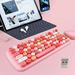 SHARE SUNSHINE 2.4G Wireless Keyboard Mouse Set 84 Keys 1600DPI for Laptops(Pink)